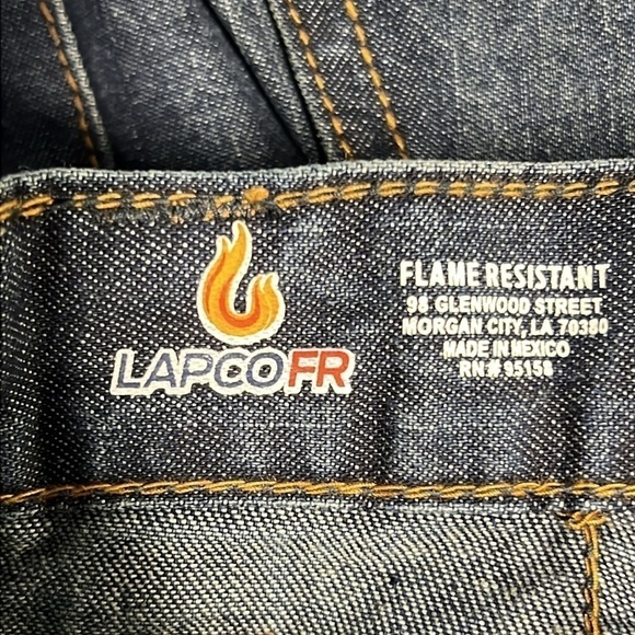 LAPCO FR MODERN CARPENTER LIGHTWEIGHT BLUE JEANS 34 x 34 Brand New - Picture 12 of 13